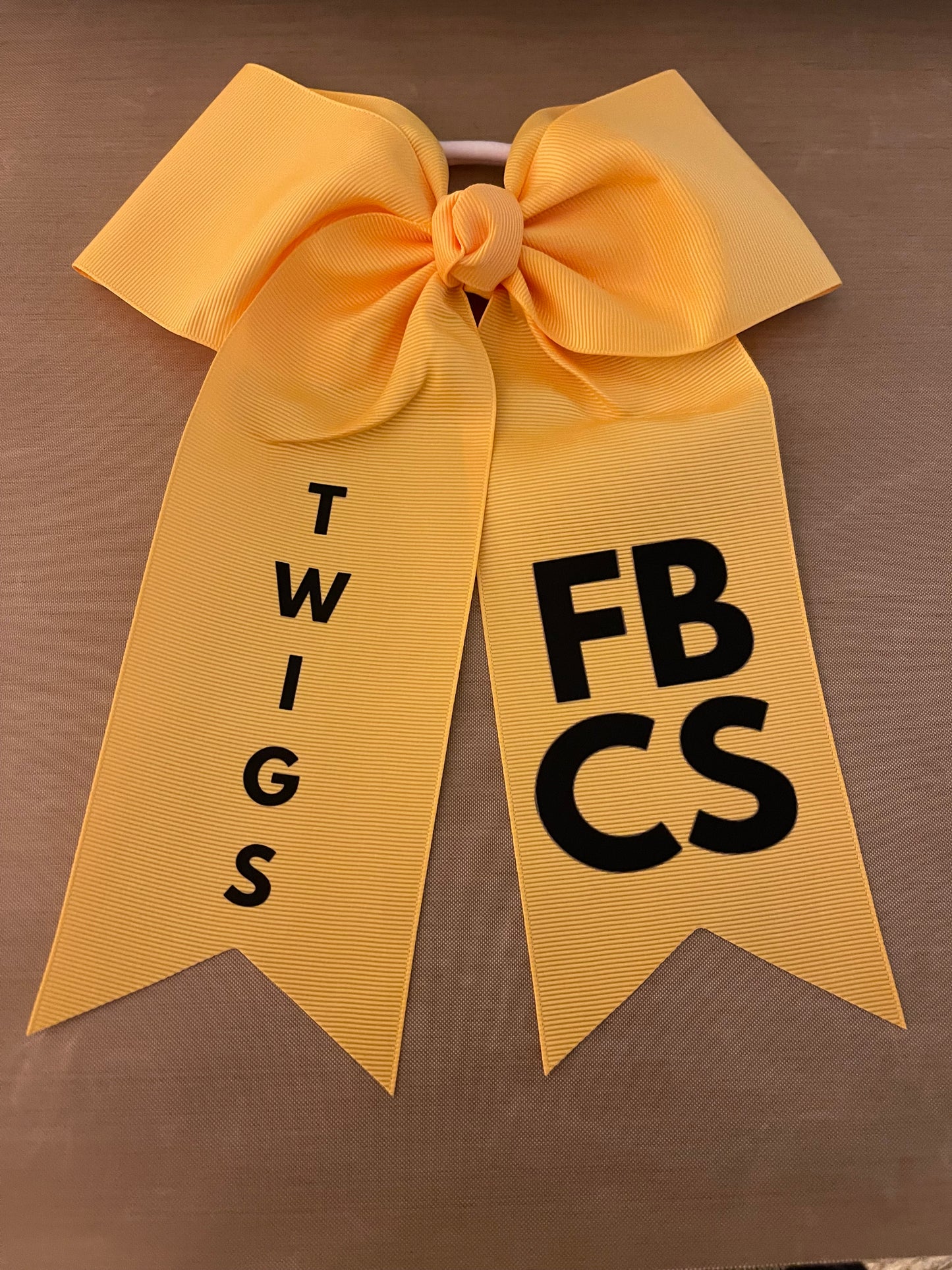 Twigs Gold Cheer Bow 8"