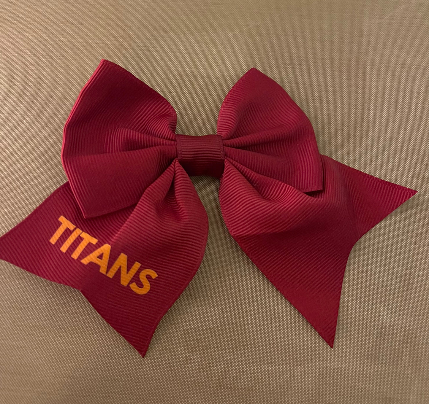Titans Maroon Bow 3.5"