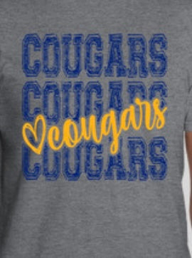 Cougars with Heart Crewneck