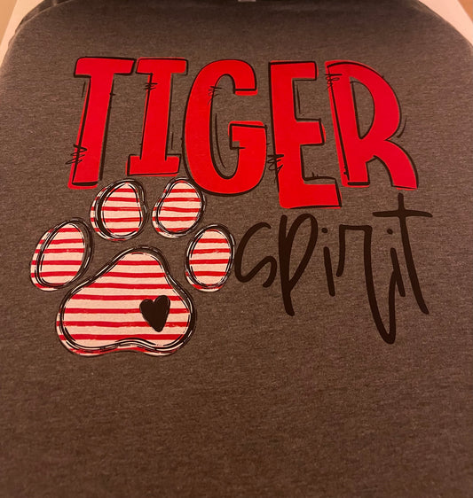 Tiger Striped Paw Print T-Shirt