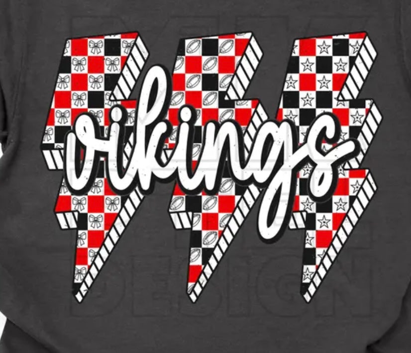 Vikings with Lightning Strikes T-Shirt